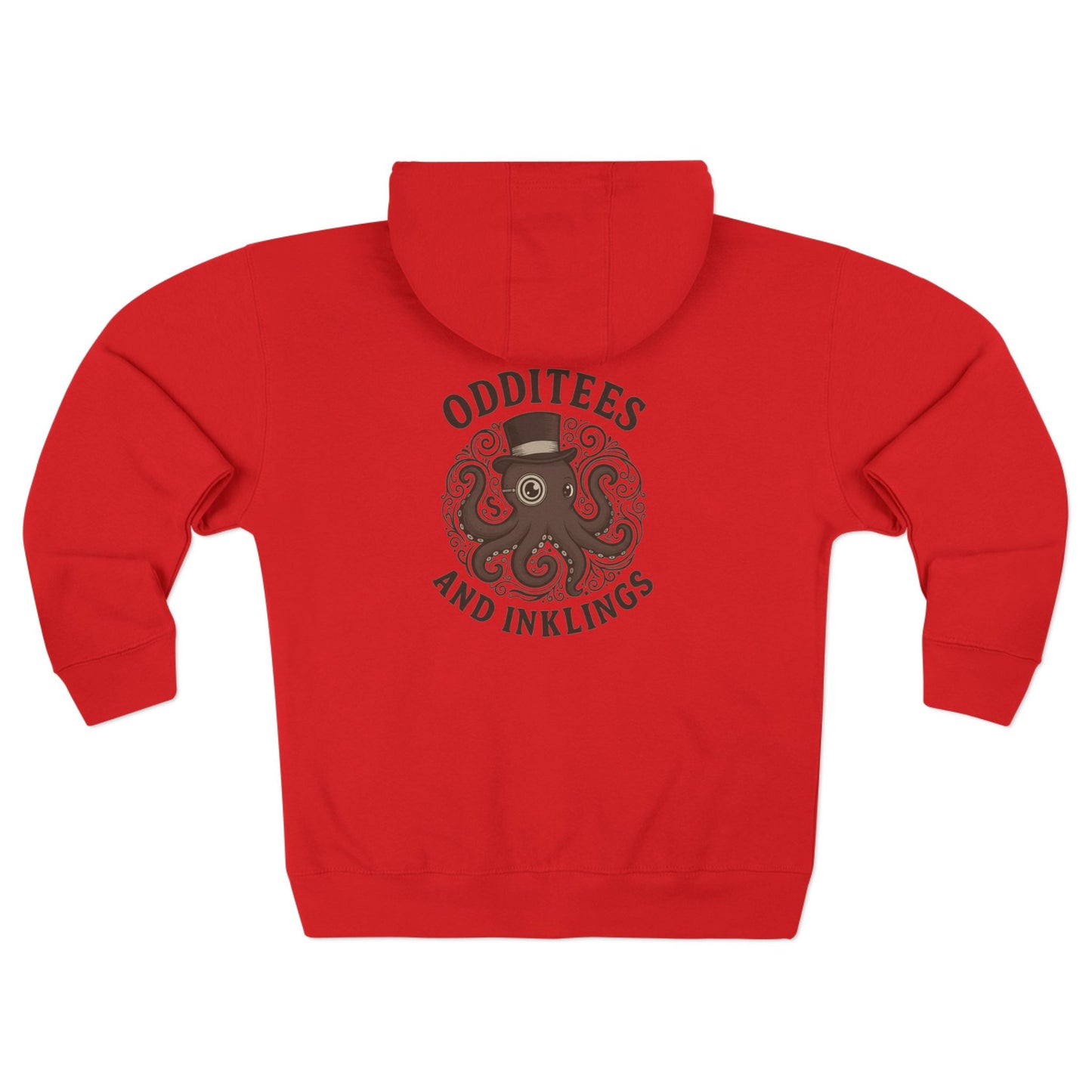 Octopus Logo Zip Hoodie — "Odditees and Inklings" Graphic Zip-Up