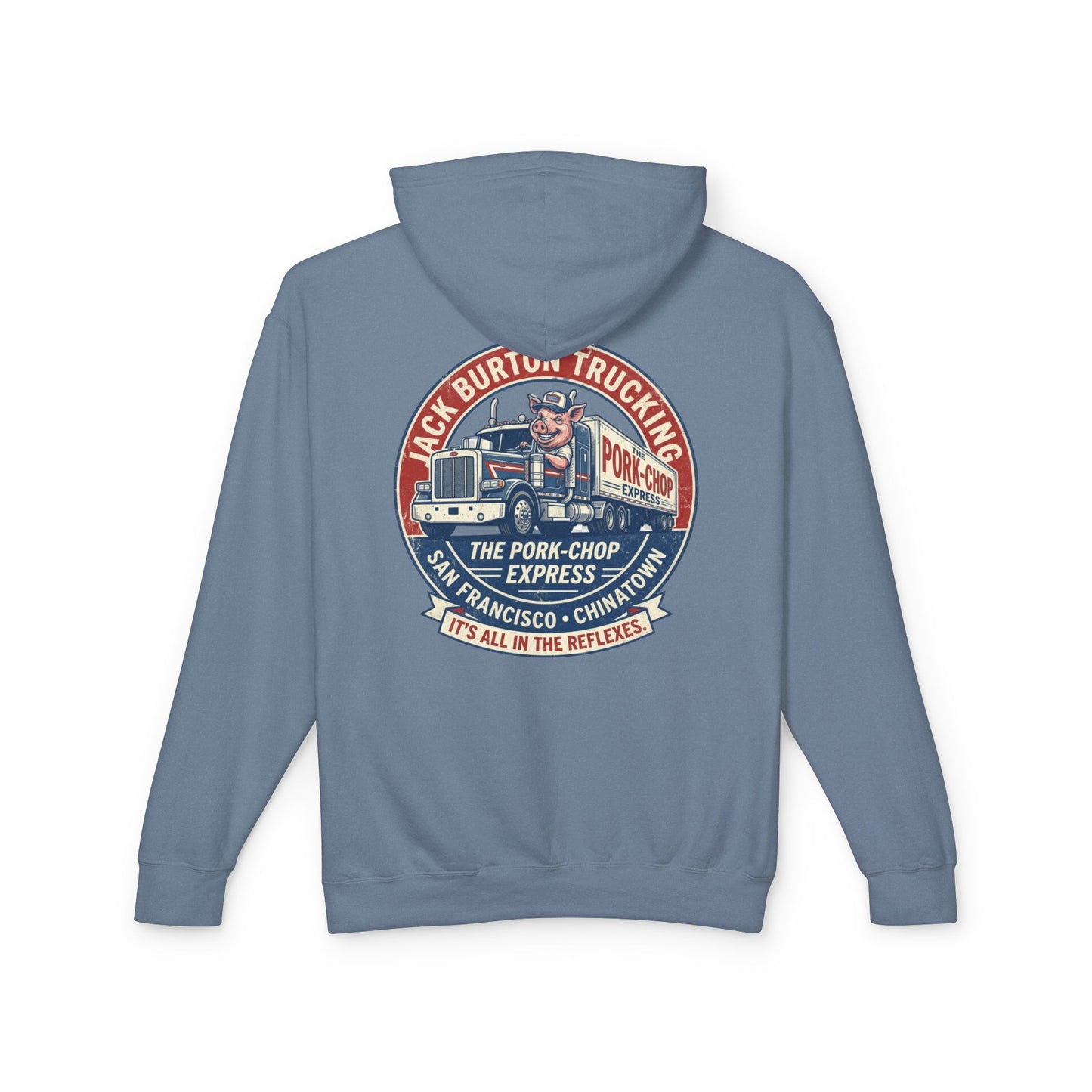 The Pork-Chop Express Hoodie — Retro Trucking Graphic Hooded Sweatshirt