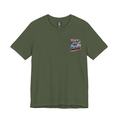 Back to the Food Truck Future Tee — 88mph Hot Sauce 80's Food Truck Graphic T-Shirt