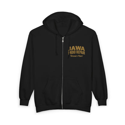 Jawa Droid Repair Full-Zip Hoodie — Tatooine's Finest Star Wars Inspired Zip Sweatshirt