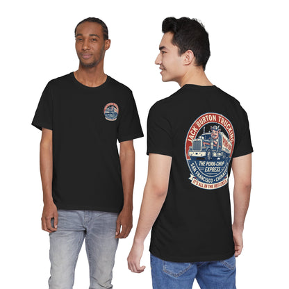 Truck Driver Graphic Tee — "Jack Burton Trucking: The Pork-Chop Express" Vintage San Francisco Design