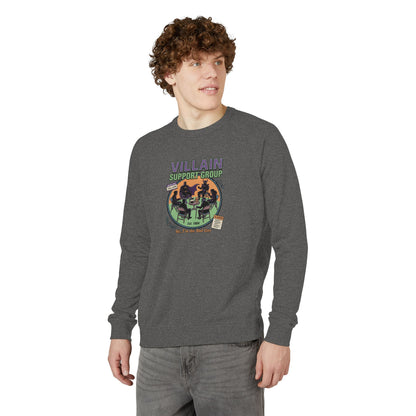 Villain Support Group Crewneck Sweatshirt – Retro Horror Comic Graphic