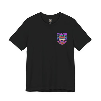 Villain Support Group T-Shirt — Funny Retro Supervillain Meetup Tee
