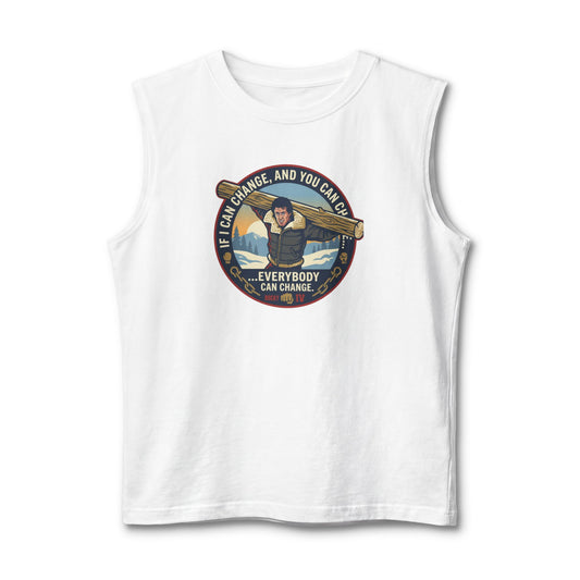 "Everybody Can Change" Underdog Montage Lifting Tank — Retro 90's Boxing Champ Muscle Tank