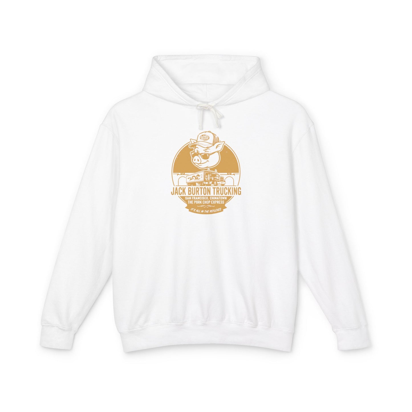 Trucker Skull Vintage Logo Hoodie — Jack Burton Trucking Graphic Sweatshirt