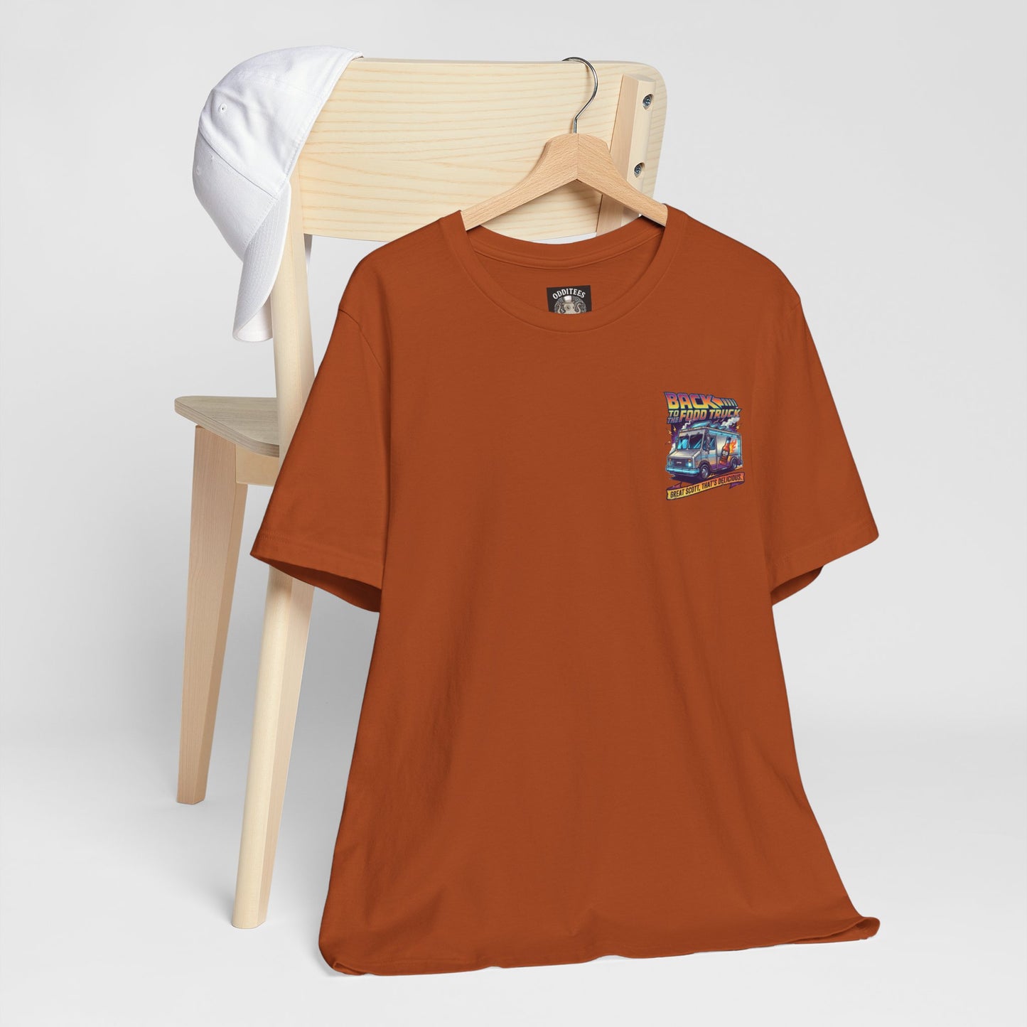 Back to the Food Truck Future Tee — 88mph Hot Sauce 80's Food Truck Graphic T-Shirt