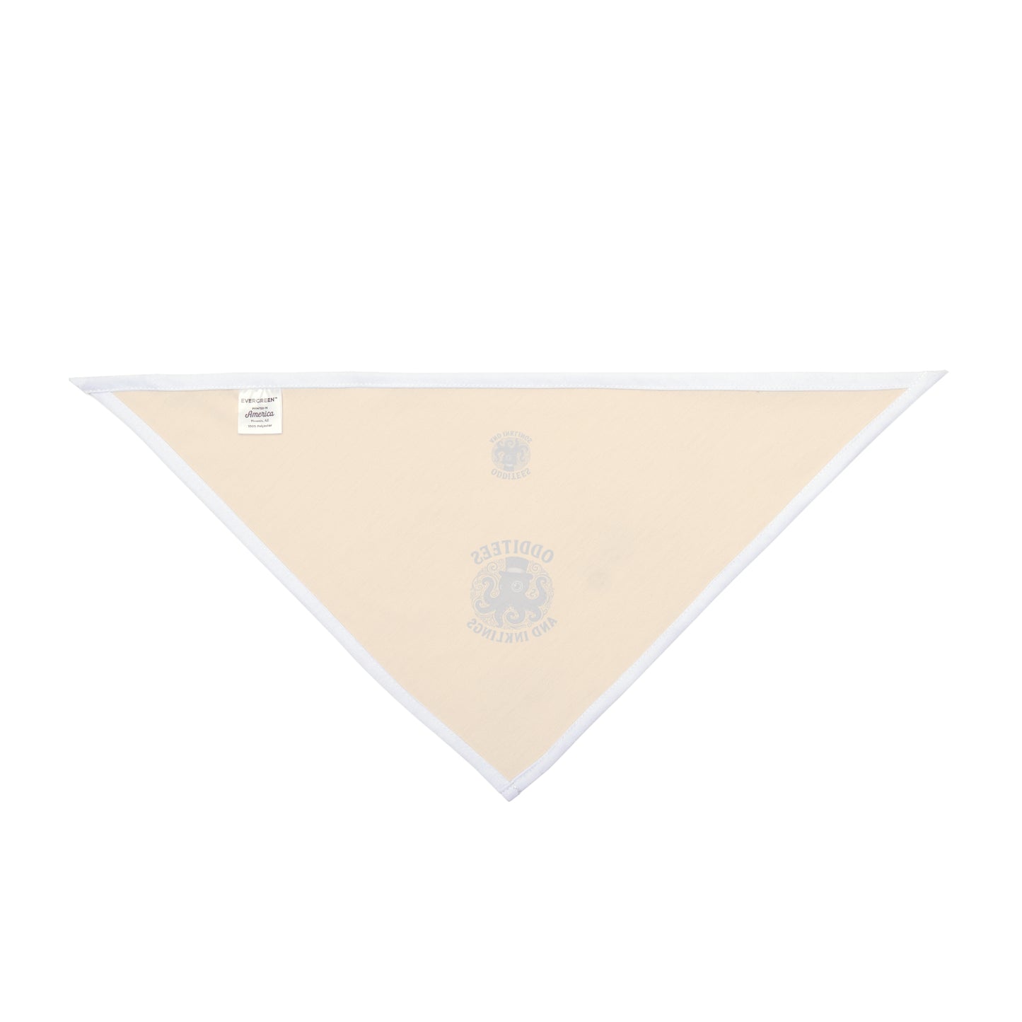 Yellow Pet Bandana with Retro Octopus Logo — Stylish Dog & Cat Accessory