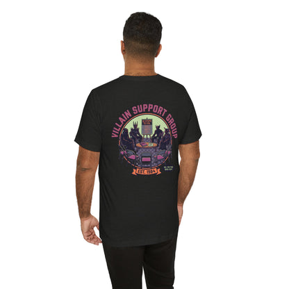 Villain Support Group T-Shirt — Funny Retro Supervillain Club Tee