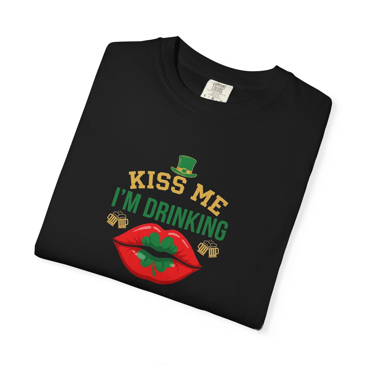 Kiss Me I'm Drinking St. Patricks Day T-Shirt — OddInk Seasonal Design