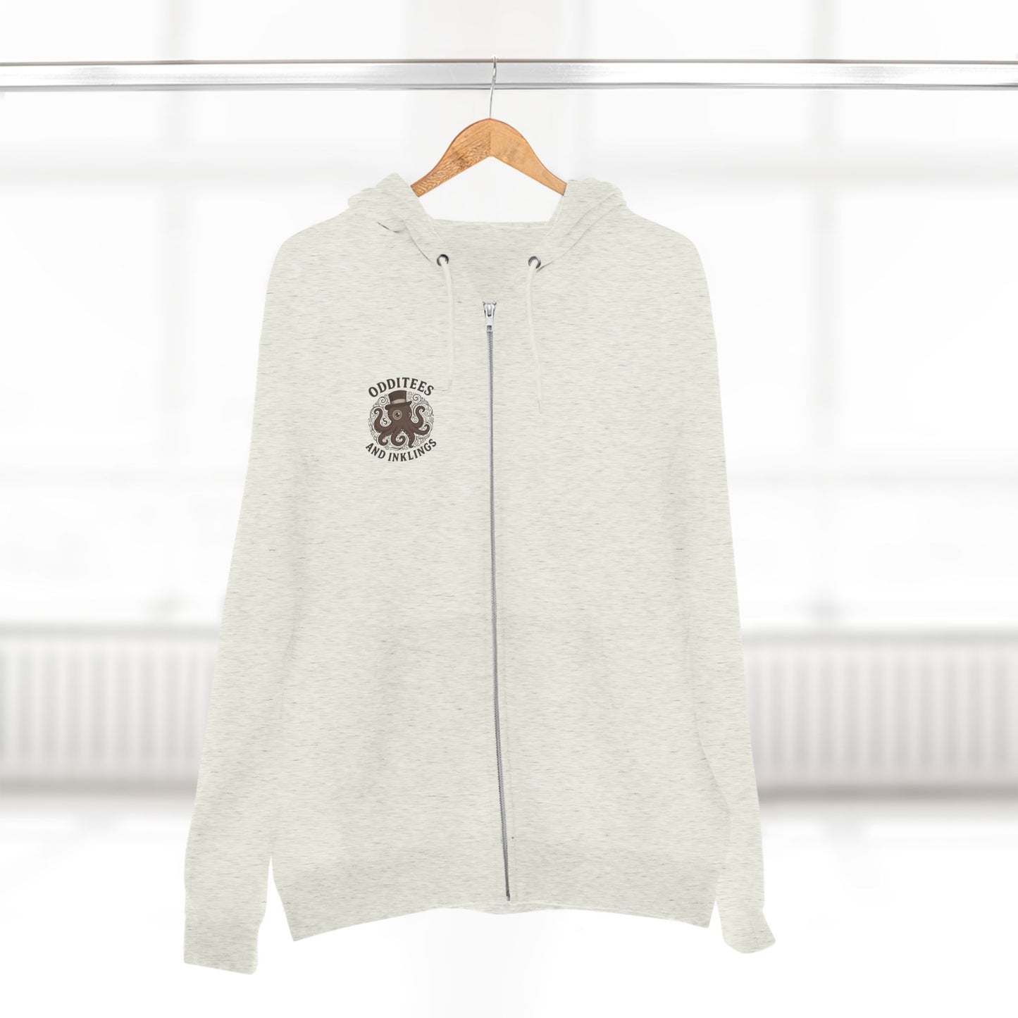 Octopus Logo Zip Hoodie — "Odditees and Inklings" Graphic Zip-Up
