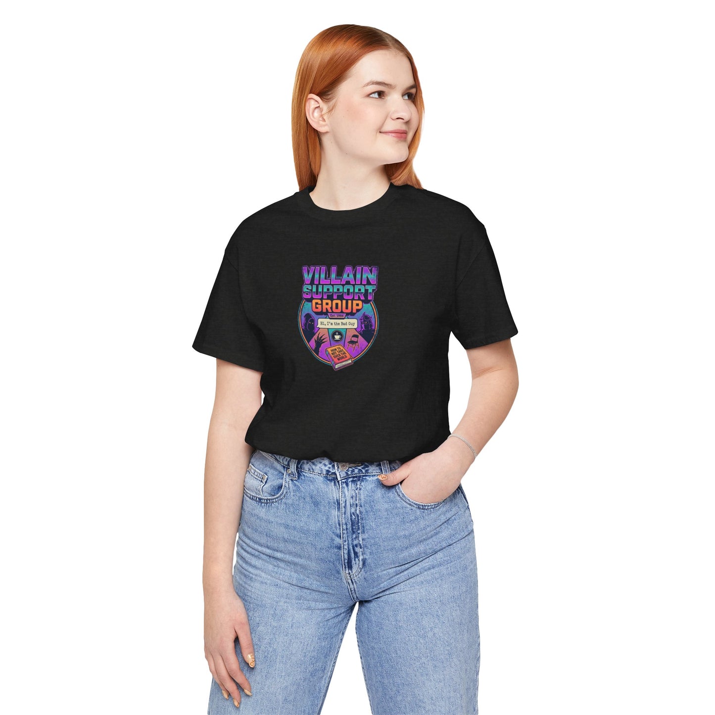 Villain Support Group T-Shirt — Funny Retro Supervillain Club Tee