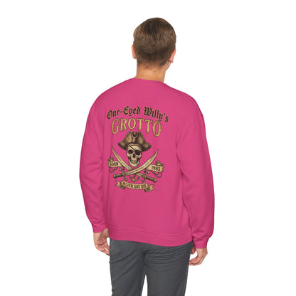 One-Eyed Willy’s Grotto Pirate Skull Crewneck Sweatshirt