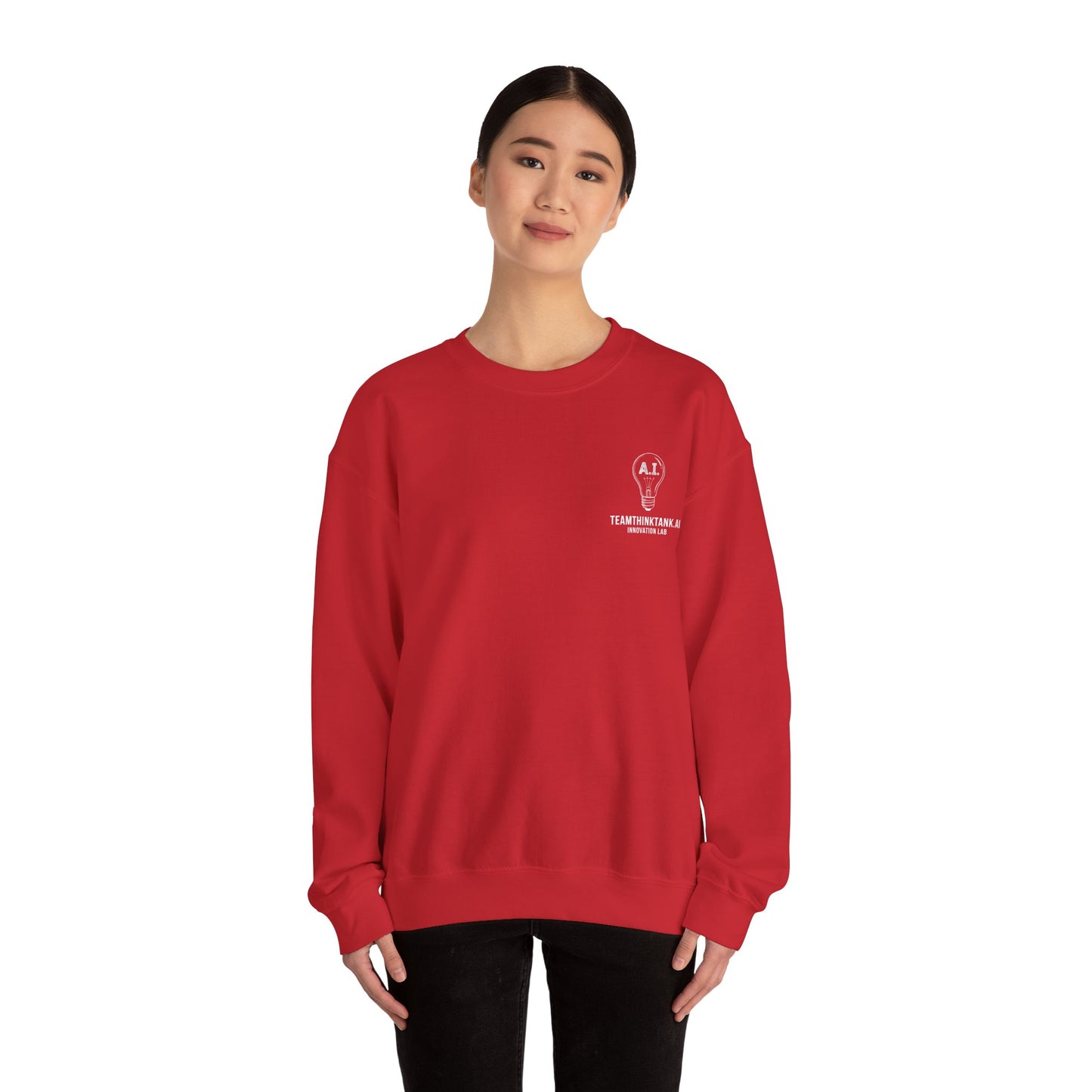 TeamThinkTank.ai Lightbulb Logo Crewneck Sweatshirt - Corp Logo