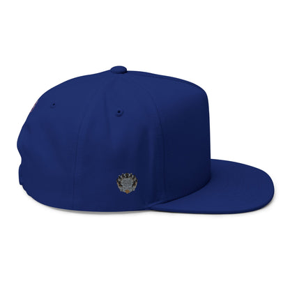 Villain Support Group - Flat Bill Snapback Cap — Embroidered Vintage Badged
