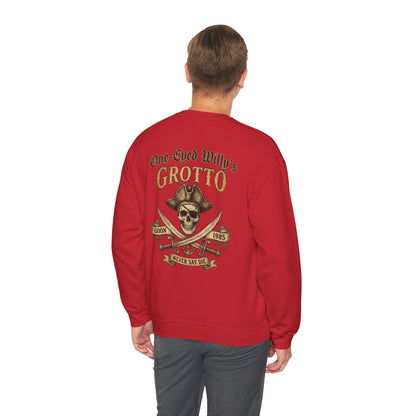 One-Eyed Willy’s Grotto Pirate Skull Crewneck Sweatshirt