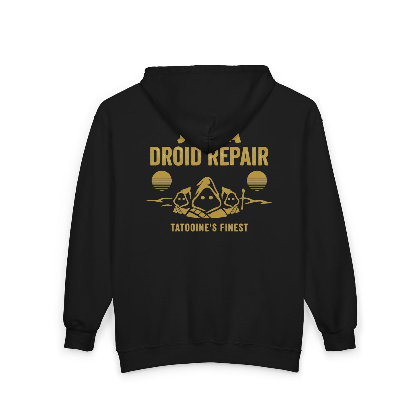 Jawa Droid Repair Full-Zip Hoodie — Tatooine's Finest Star Wars Inspired Zip Sweatshirt