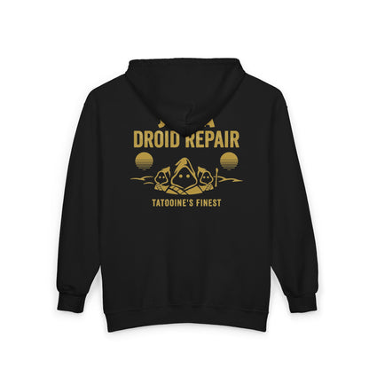 Jawa Droid Repair Full-Zip Hoodie — Tatooine's Finest Star Wars Inspired Zip Sweatshirt