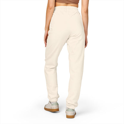 Rose Script Sweatpants — Garment-Dyed Fleece Joggers with Rose & "Love" Script