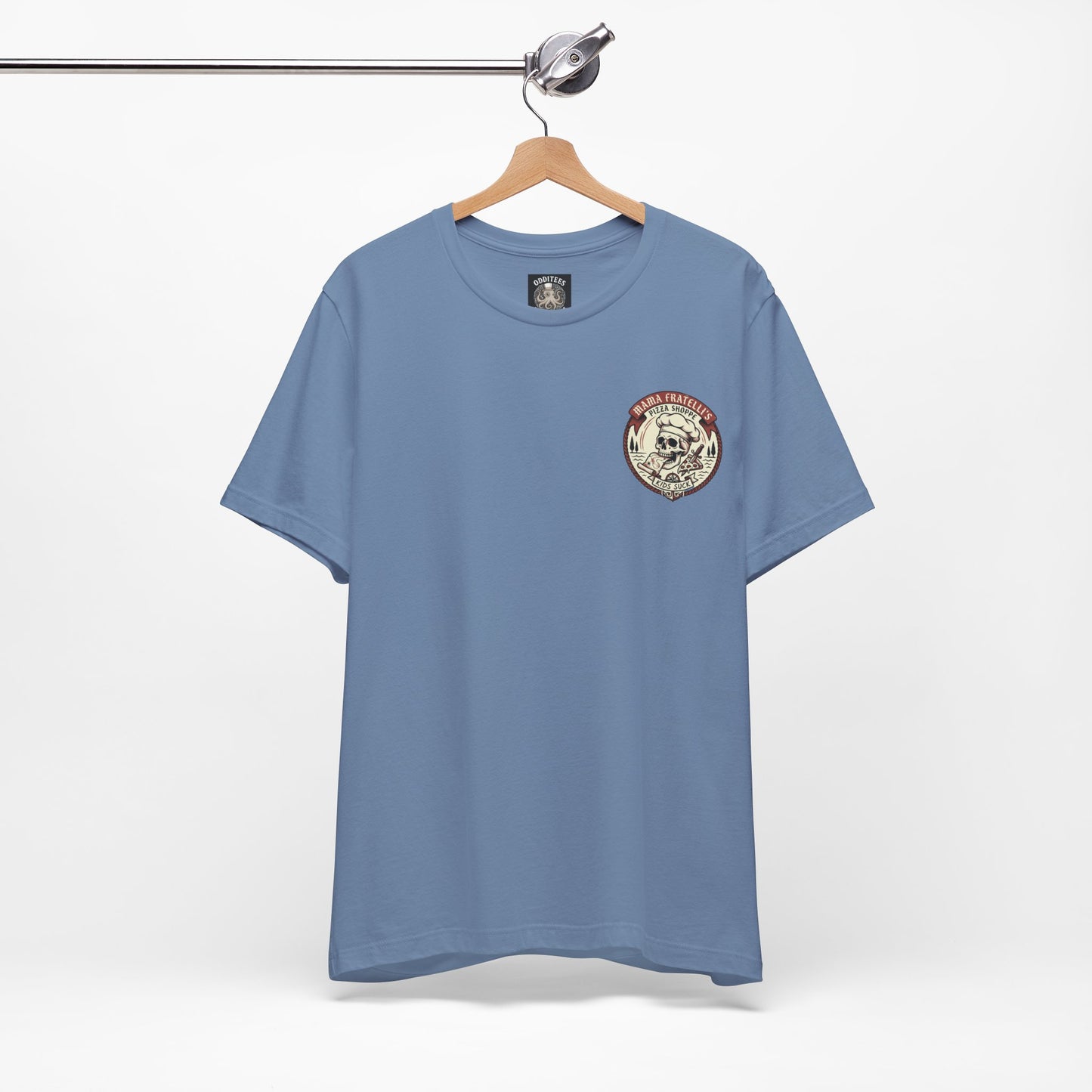 Mama Fratelli's Pizza Shoppe "By The Slice Graphic Tee" - 80's Movie Fandom T-Shirt