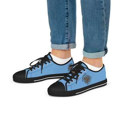 Men's Low Top Sneakers — Light Blue "Oktoberfest" Crest Casual Shoes