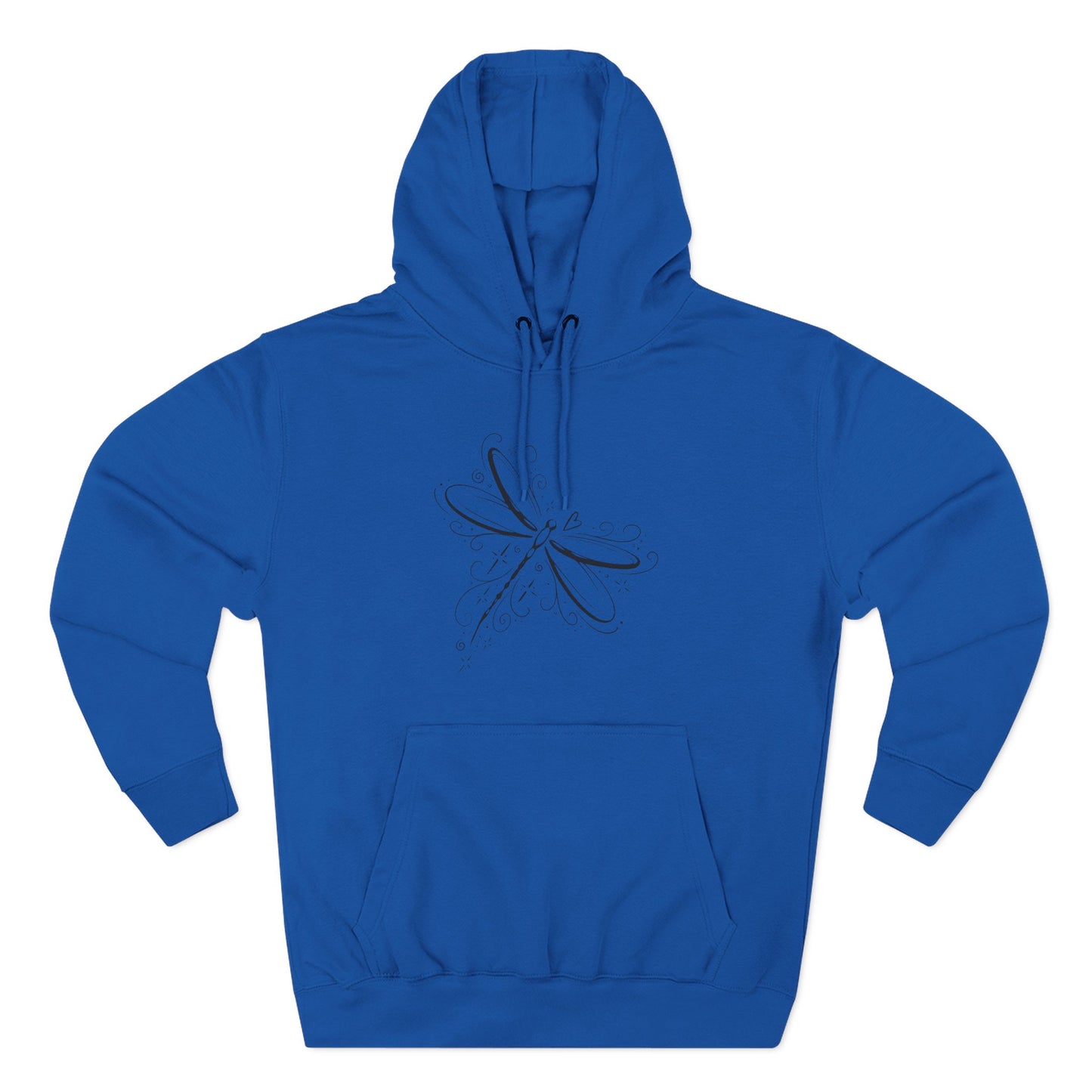 Dragonfly Minimalist Hoodie — Subtle Line Art Fleece Pullover
