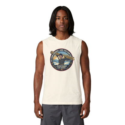 "Everybody Can Change" Underdog Montage Lifting Tank — Retro 90's Boxing Champ Muscle Tank