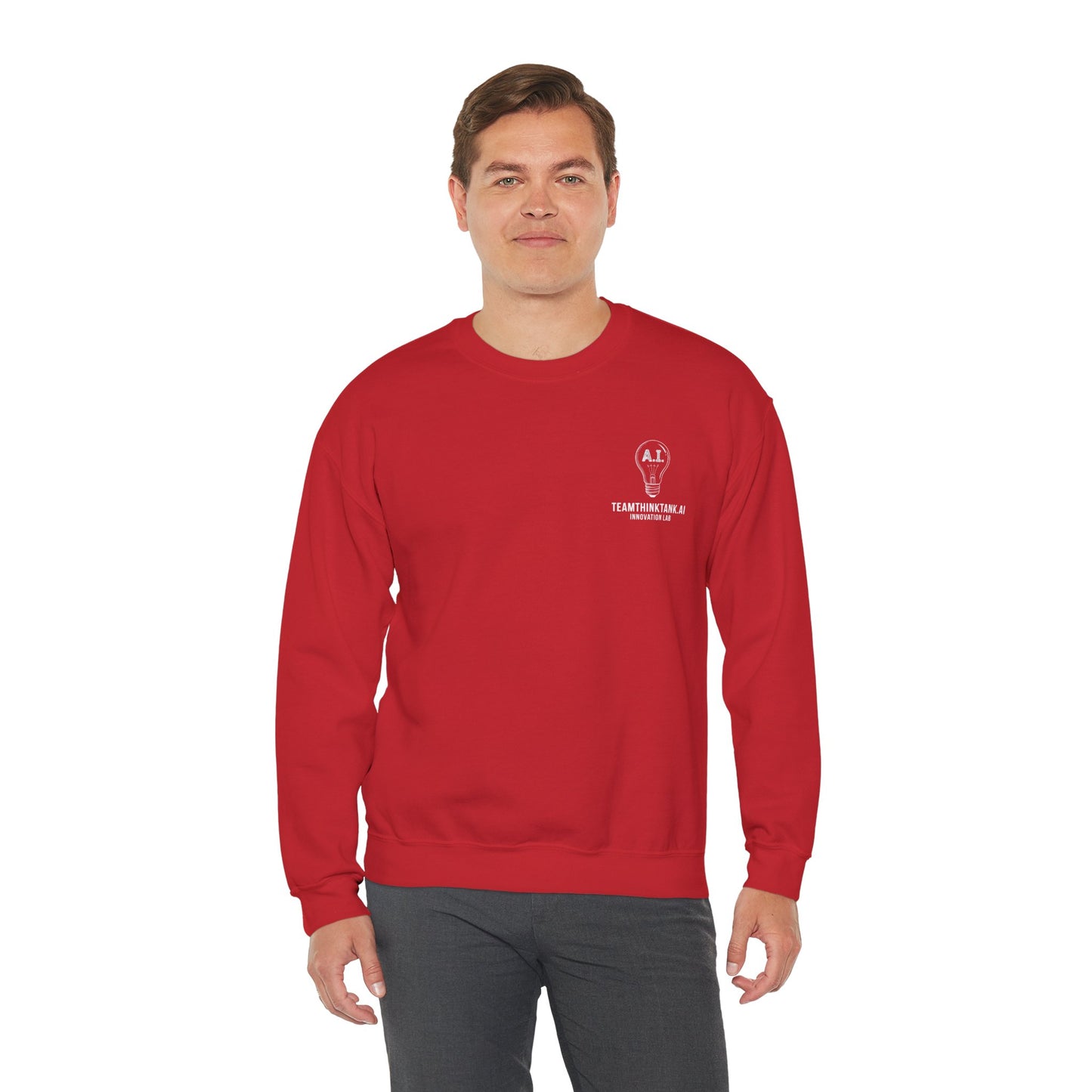 TeamThinkTank.ai Lightbulb Logo Crewneck Sweatshirt - Corp Logo