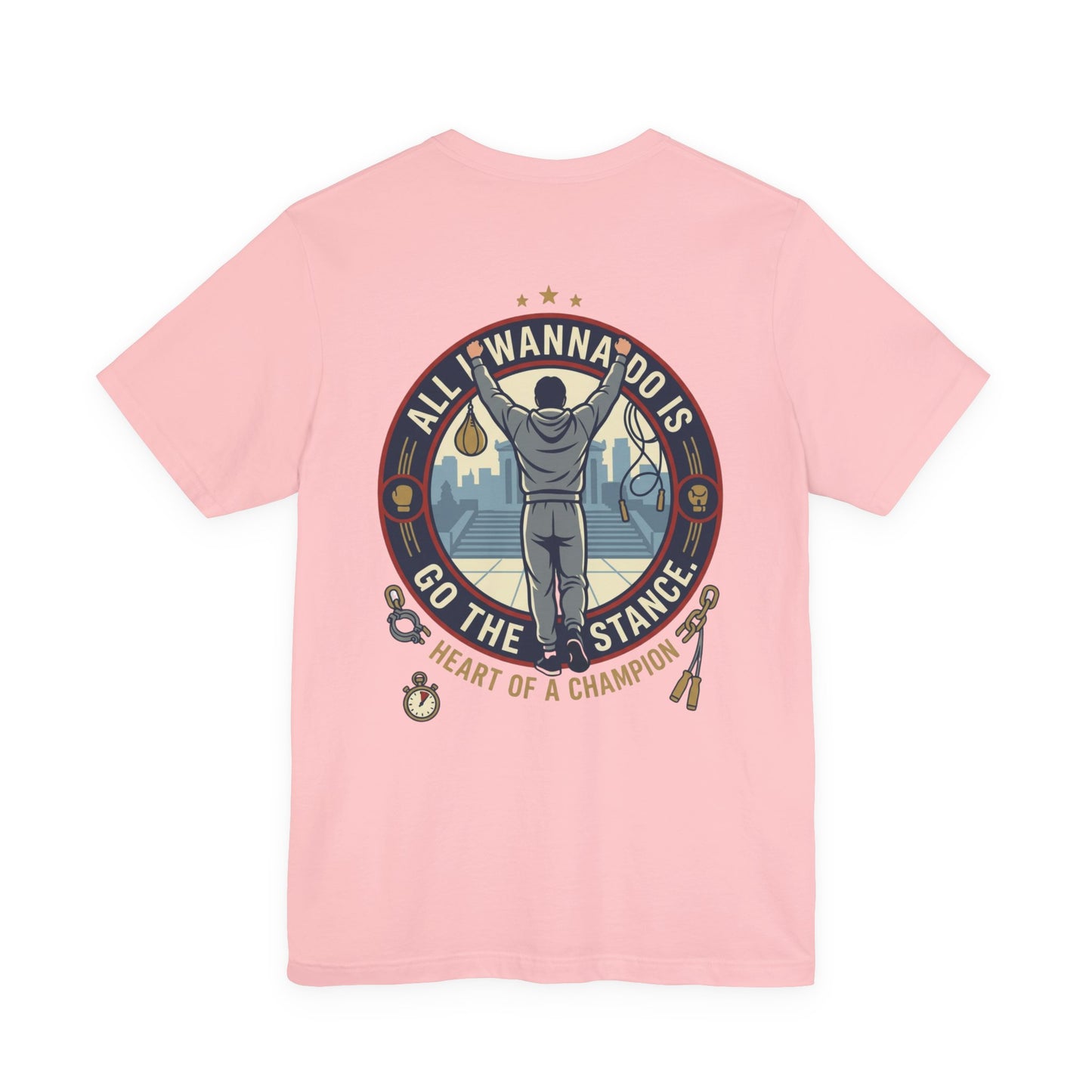 "Go The Distance" Underdog Montage T‑Shirt — Retro 90's Boxing Motivational Tee