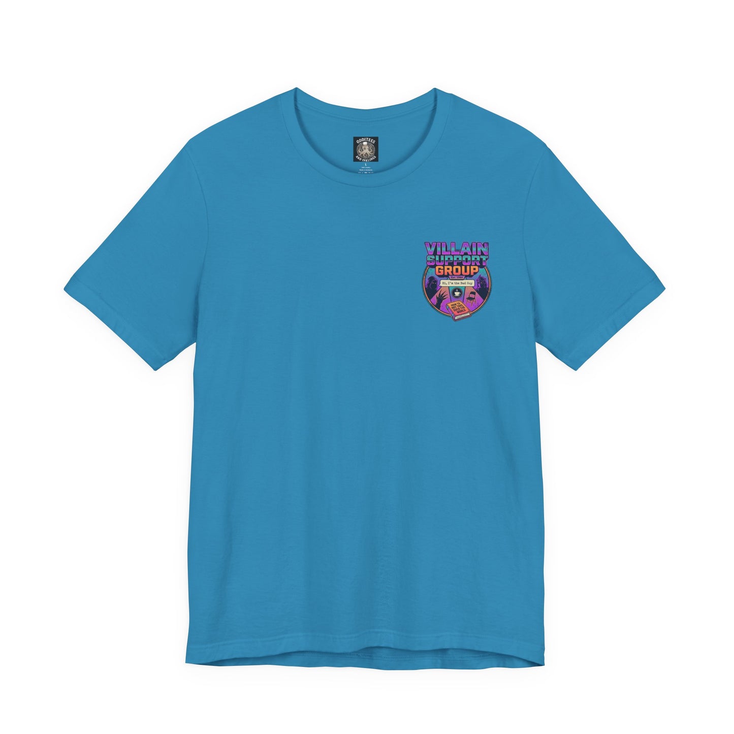 Villain Support Group Tee — Funny Supervillain Graphic T-Shirt