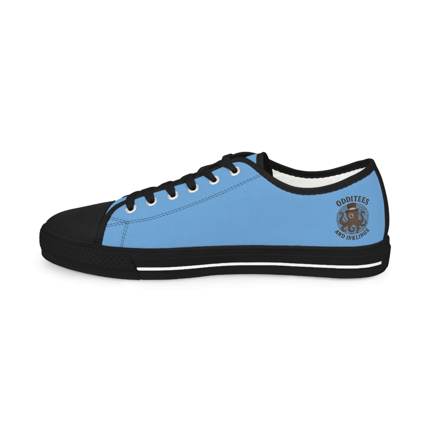 Men's Low Top Sneakers — Light Blue "Oktoberfest" Crest Casual Shoes