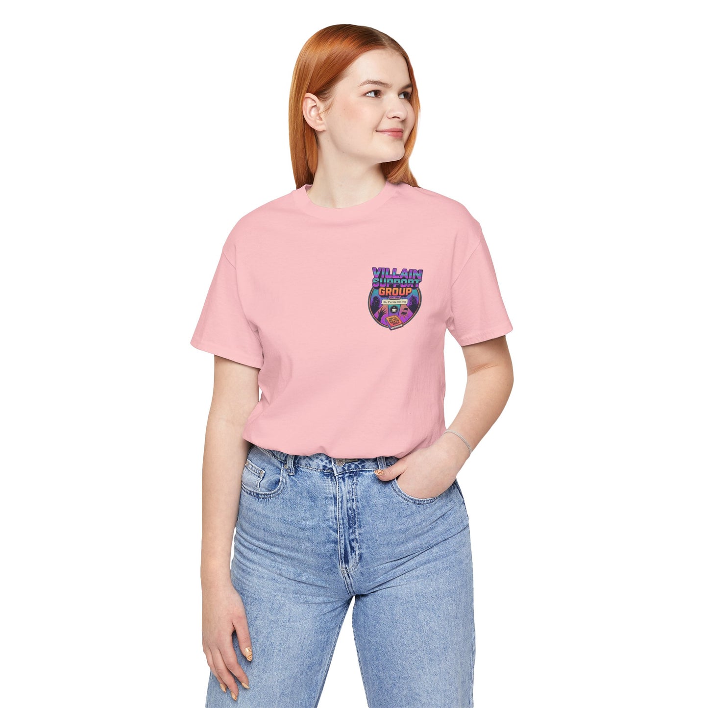 Villain Support Group Tee — Funny Supervillain Graphic T-Shirt