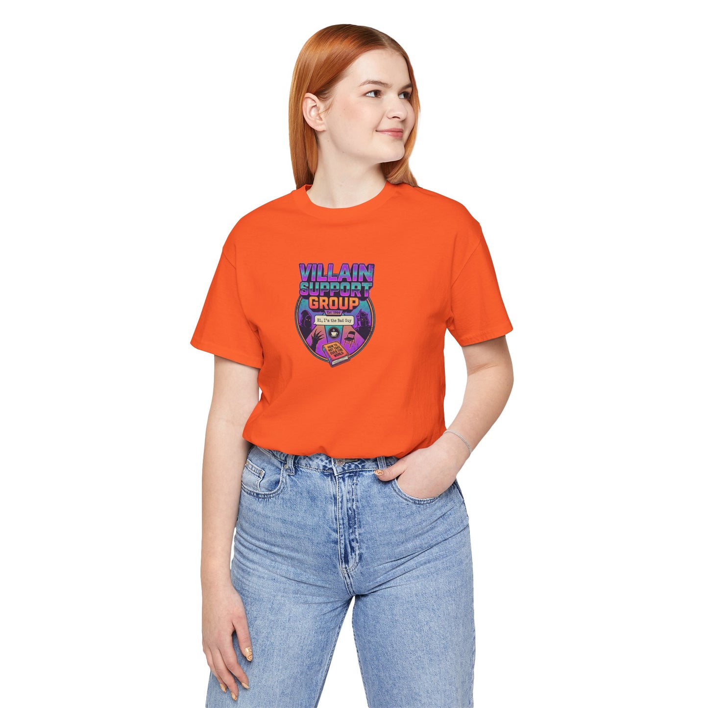 Villain Support Group T-Shirt — Funny Retro Supervillain Club Tee
