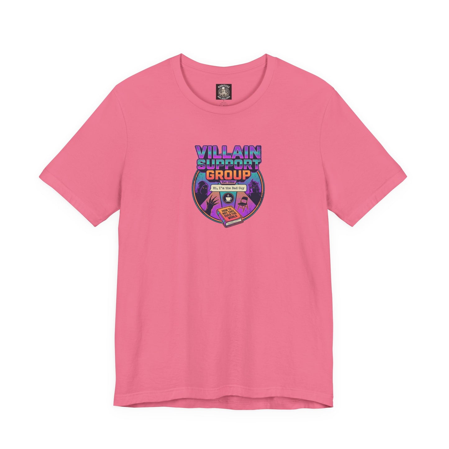 Villain Support Group T-Shirt — Funny Retro Supervillain Club Tee