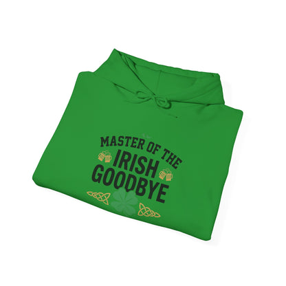 Irish Goodbye Hoodie - "Master of the Irish Goodbye" St. Patrick’s Day Sweatshirt  - OddInk Seasonal Designs