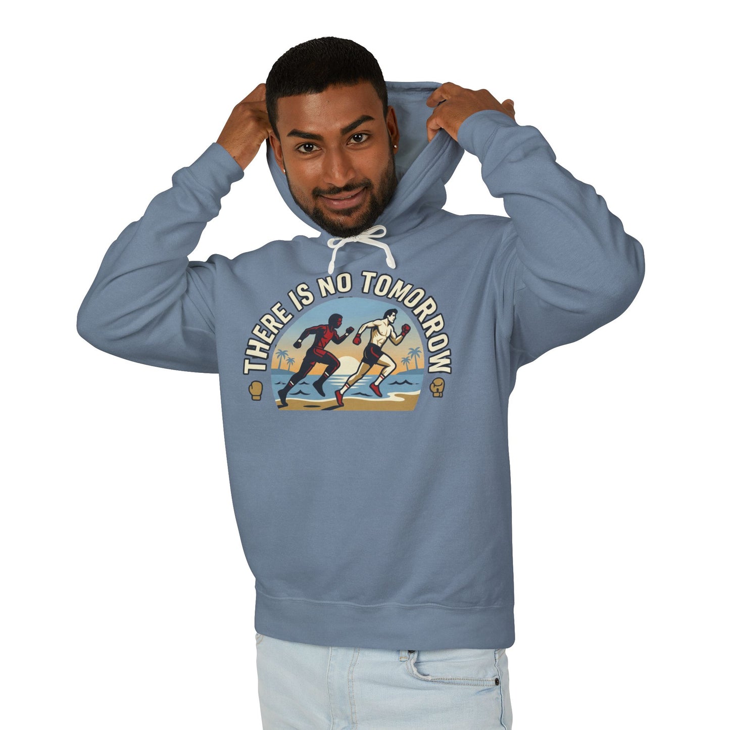 "There Is No Tomorrow" Underdog Montage Hoodie — Retro Fitness Lightweight Hooded Sweatshirt