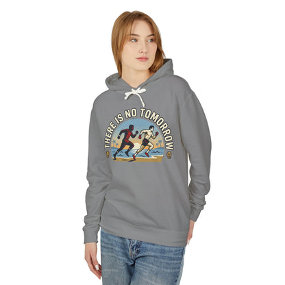 "There Is No Tomorrow" Underdog Montage Hoodie — Retro Fitness Lightweight Hooded Sweatshirt