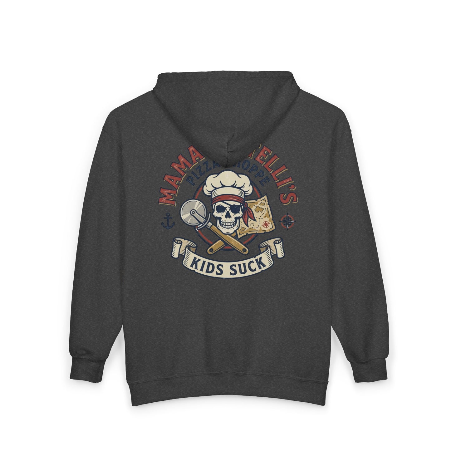 Mama Fratelli’s Pizza Shoppe Graphic "Delivery Guy" Zip Hoodie - Goonies Inspired Gear