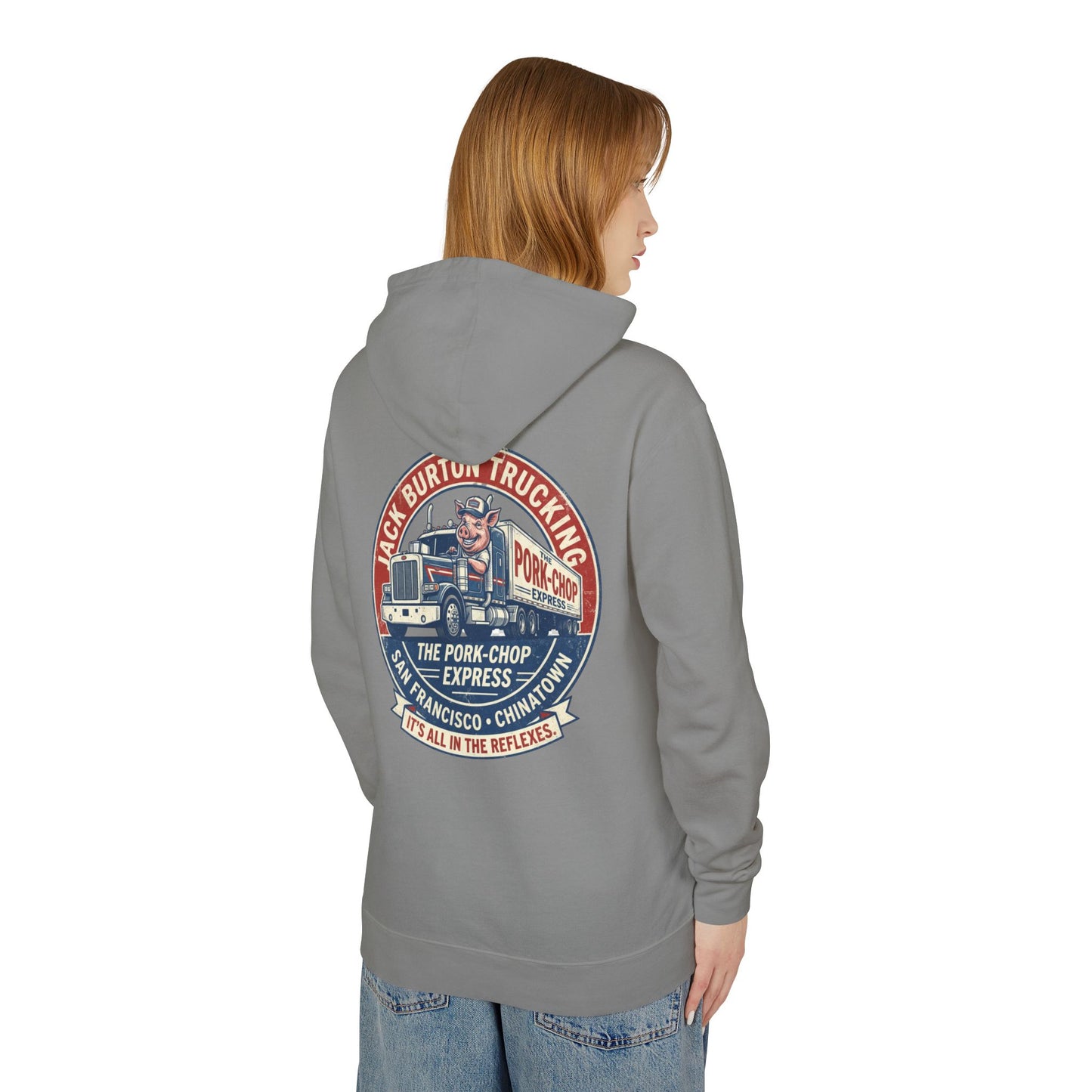 The Pork-Chop Express Hoodie — Retro Trucking Graphic Hooded Sweatshirt