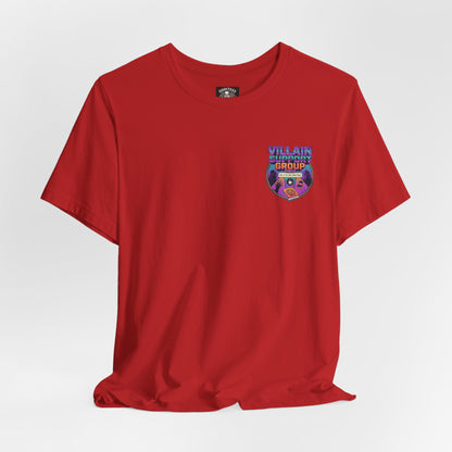 Villain Support Group Tee — Funny Supervillain Graphic T-Shirt