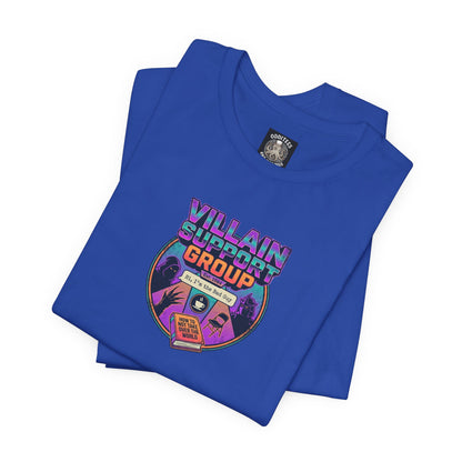 Villain Support Group T-Shirt — Funny Retro Supervillain Club Tee