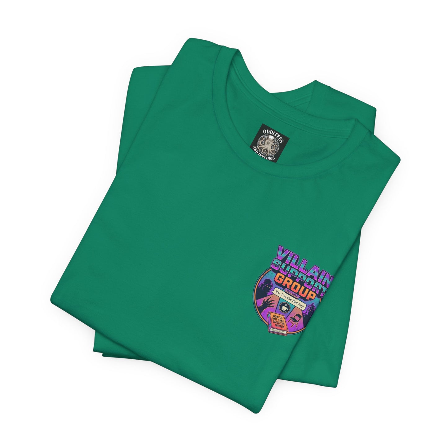 Villain Support Group Tee — Funny Supervillain Graphic T-Shirt