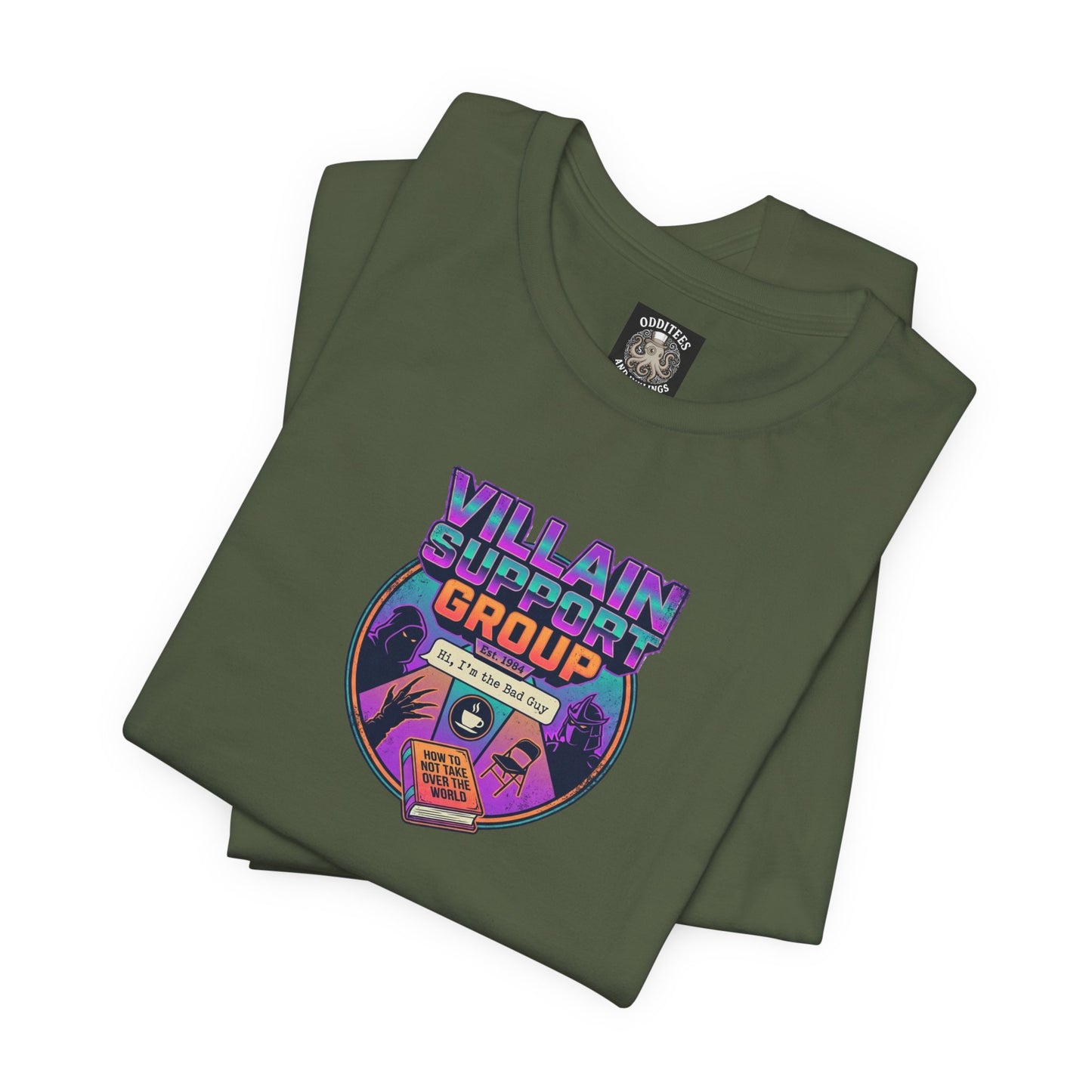 Villain Support Group T-Shirt — Funny Retro Supervillain Club Tee