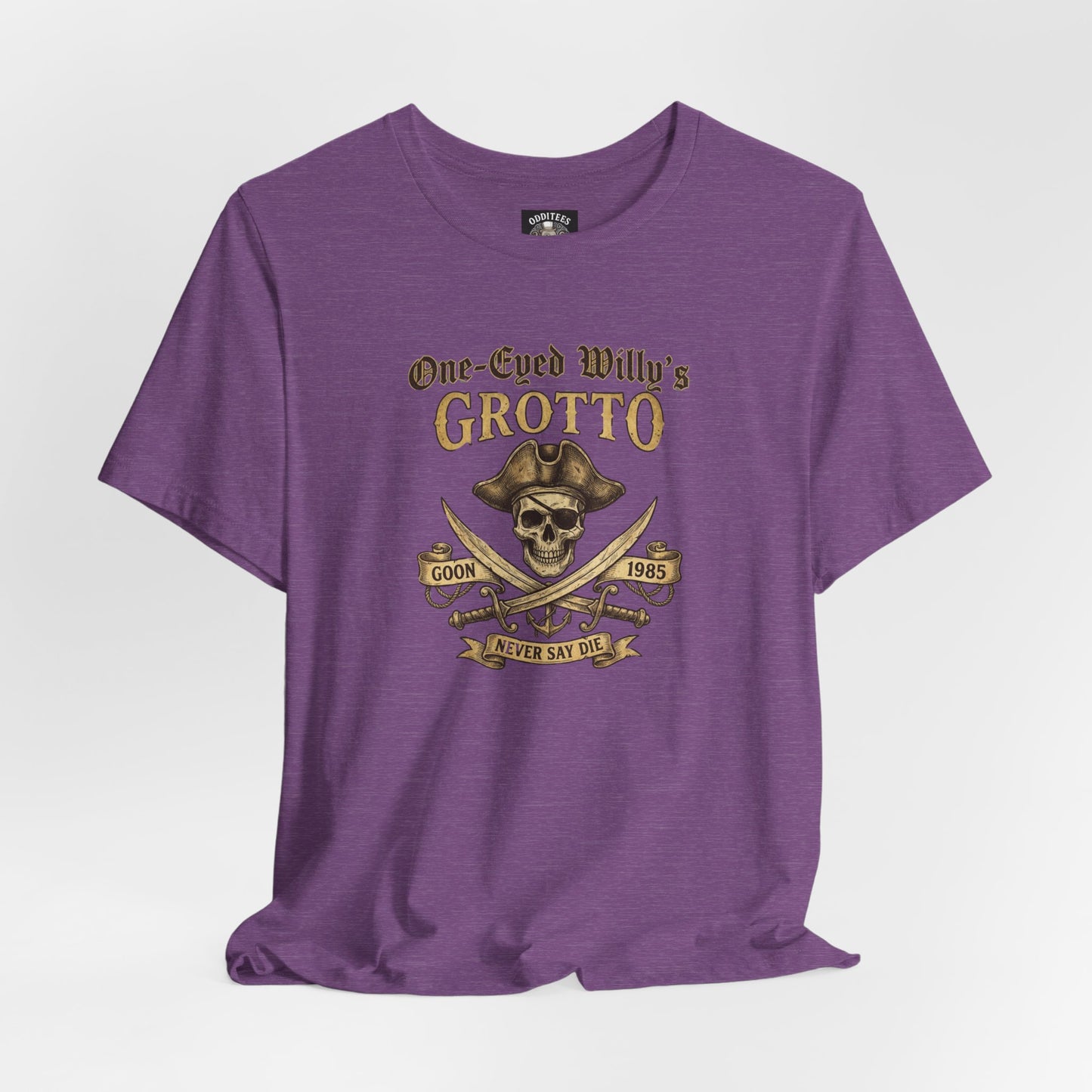 One-Eyed Willy's Grotto Pirate Skull T-Shirt — 80's Treasure Map Tee