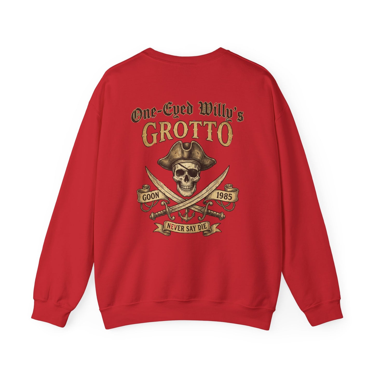 One-Eyed Willy’s Grotto Pirate Skull Crewneck Sweatshirt