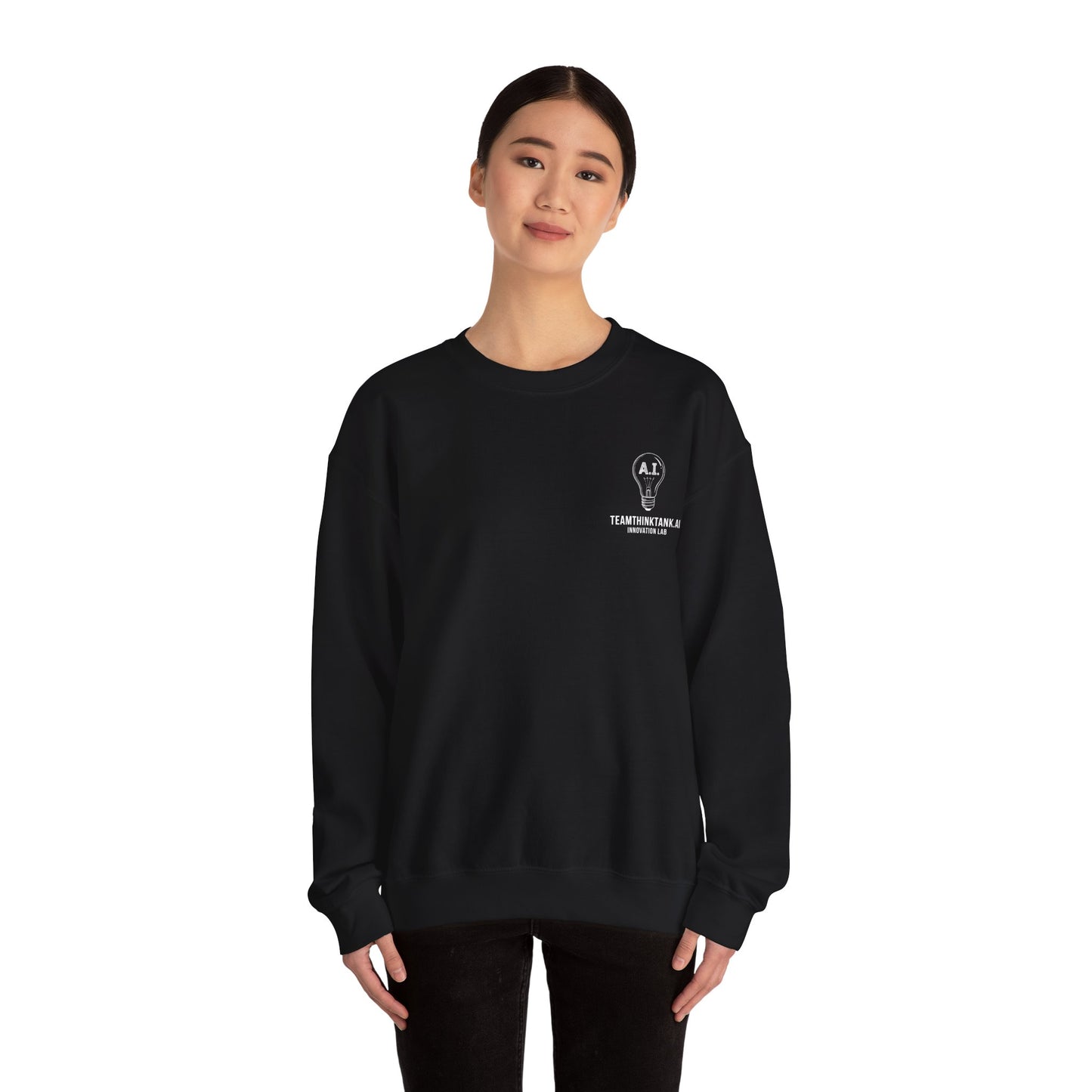 TeamThinkTank.ai Lightbulb Logo Crewneck Sweatshirt - Corp Logo