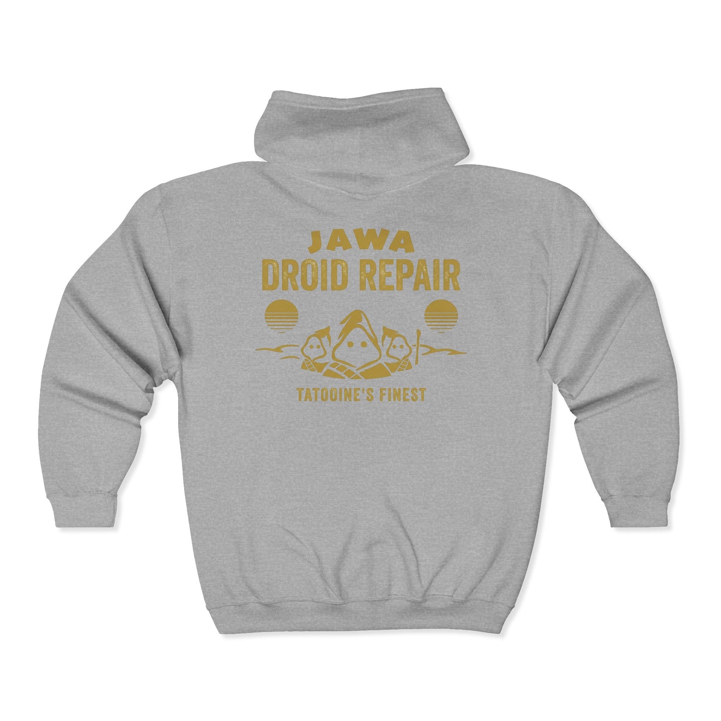 Jawa Droid Repair Full-Zip Hoodie — Tatooine's Finest Star Wars Inspired Zip Sweatshirt