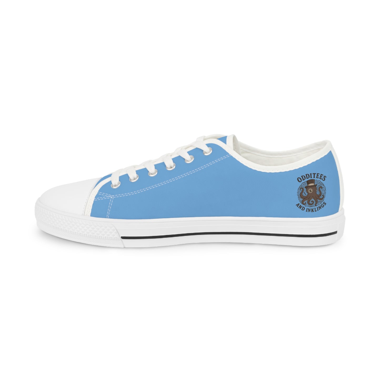 Men's Low Top Sneakers — Light Blue "Oktoberfest" Crest Casual Shoes