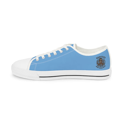 Men's Low Top Sneakers — Light Blue "Oktoberfest" Crest Casual Shoes