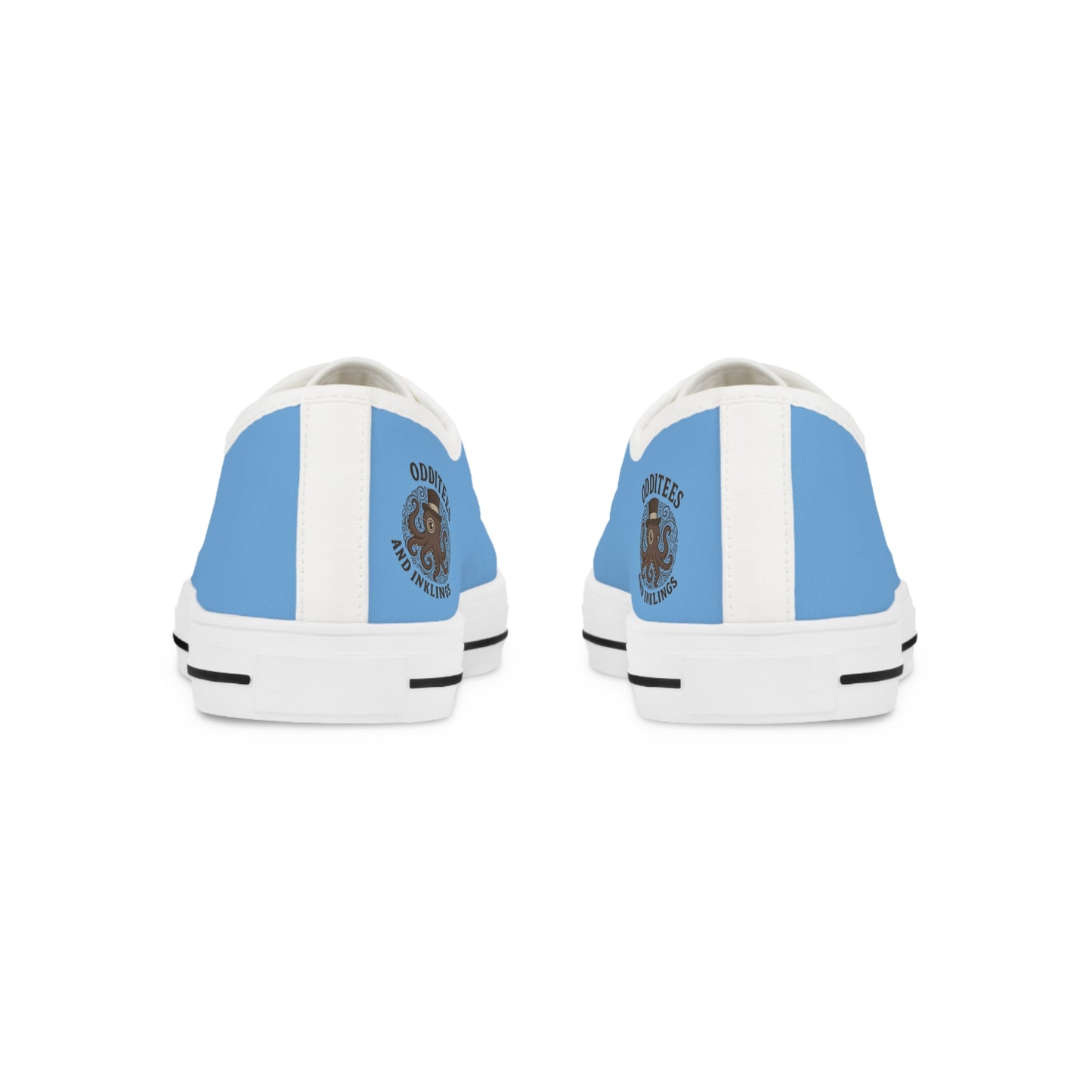 Men's Low Top Sneakers — Light Blue "Oktoberfest" Crest Casual Shoes