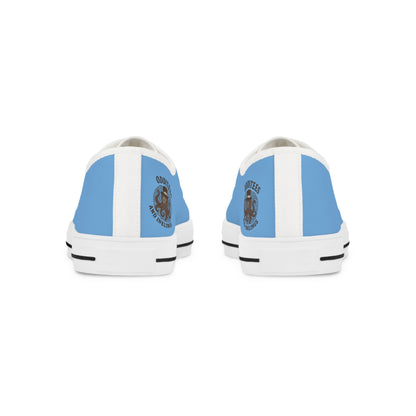 Men's Low Top Sneakers — Light Blue "Oktoberfest" Crest Casual Shoes
